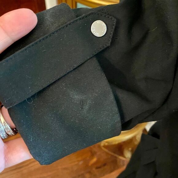 *Michael Kors* Classic Black Silver Hardware  Zip Shirtdress Sz M - Picture 5 of 9